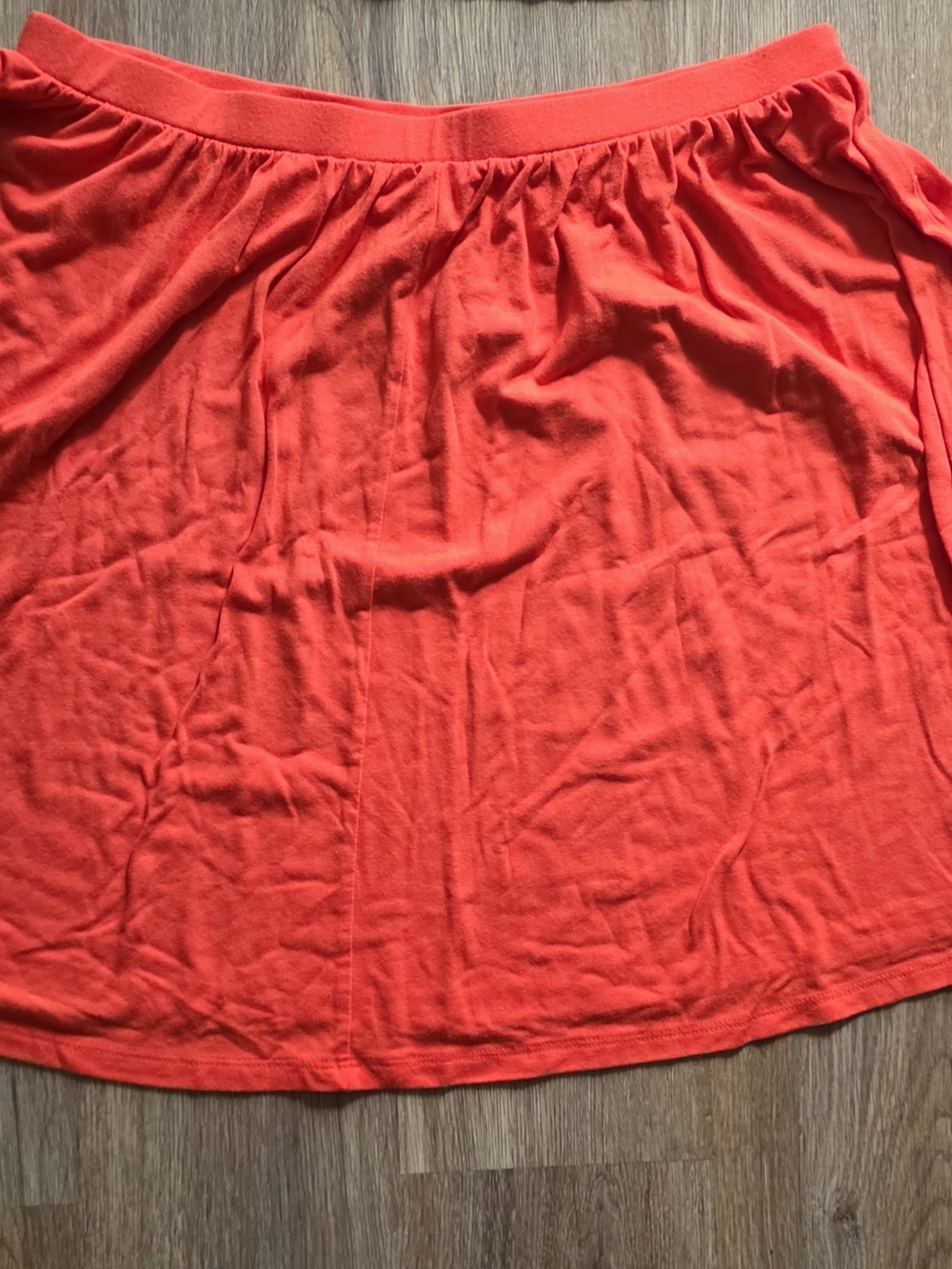 Women's Red Elastic-Waist A-Line Skirt